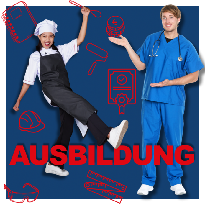 Köchin und Arzthelfer in Ausbildung
